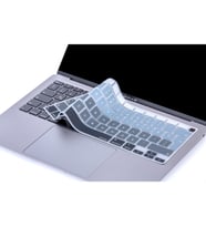 Laptop MacBook Air 13inc Klavye Koruyucu A2179 A2337 için Türkçe Baskı Ombre (Siyah-Gri)