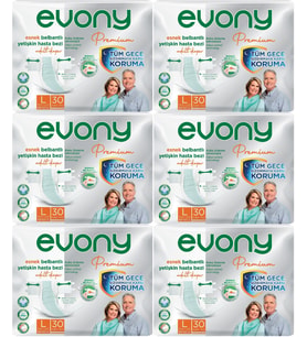 Evony Premium Hasta Bezi Yetişkin Bel Bantlı Tekstil Yüzey L-Büyük 180 Adet