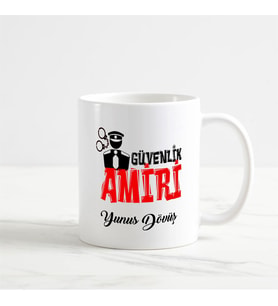 Güvenlik Amiri Kupa Bardak (1. Tasarım) (Beyaz)