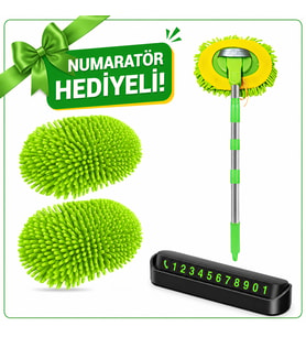 Mikrofiber Araba Yıkama Fırçası, Çiziksiz Temizleme, Uzun Saplı Temizlik, Araba Karavan, Kamyon, SUV RV Ev için