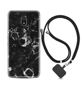 Xiaomi Redmi 8A 8 Pro 9C 9T 10C 11T Pro Kılıf Boyun Askılı Silikon Black Hole Marble 1387