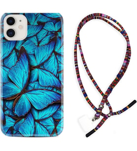 Apple iPhone 11 12 13 Mini Kılıf Boyun Asklı Rasta Silikon Owl 1351