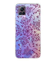 Vivo Y73 Uyumlu Kamera Korumalı Kapak Nostalji Desen Tasarımlı Şeffaf Silikon Kılıf