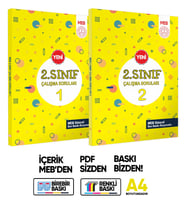 MEB İlkokul 2.Sınıf Çalışma Soruları 1 ve 2 Tüm Dersler Kazanım Pekiştirme Kitap Seti BASKI ÜCRETİ