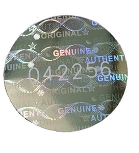 YATE10 Hologramlı Garanti Etiketi Seri Numaralı 2 Cm 49 Adet