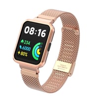 Xiaomi Redmi Watch 2 Lite Uyumlu Kordon Paslanmaz Çelik Klipsli Zore KRD-66 Kayış