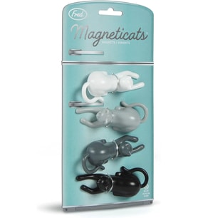 Genuine Magneticats buzdolabı mıknatısları, plastik, siyah/beyaz/gri, 7,8 x 3,2 x 2,5 cm, 4