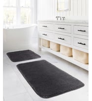 Koza Home Segura Peluş Antrasit Kaydırmaz Taban Banyo Paspası