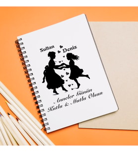 Anneler Günü Tasarımlı Defter Kişiye Özel