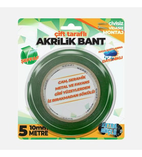 Çift Taraflı Akrilik (Silikonize) Şeffaf Montaj Bandı Extra