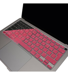 McStorey Macbook Air M1 ile Uyumlu Klavye Koruyucu TouchID A2179 A2337 UK Arapça Baskılı (Açık Pembe)