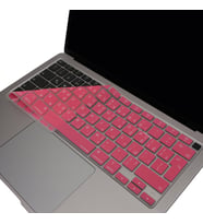 McStorey Macbook Air M1 ile Uyumlu Klavye Koruyucu TouchID A2179 A2337 UK Arapça Baskılı (Açık Pembe)