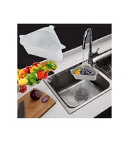 Üçgen Lavabo Köşe Süzgeçli Organizer BEYAZ