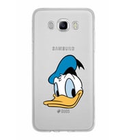 Samsung Galaxy J7 2016 Kapak Donald Duck Tasarımlı Şeffaf Silikon Kılıf