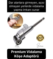 Vidalama Köşe Adaptörü Aparat Pratik Matkap Ucu Dar Alan Kör Nokta Açılı Hızlı Değiştirme Uç Tutucu