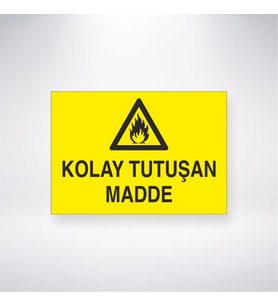 Kolay Tutuşan Madde 21x28 Arkası Yapışkanlı Levha