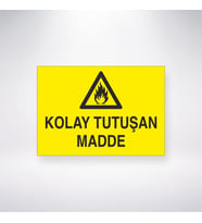 Kolay Tutuşan Madde 21x28 Arkası Yapışkanlı Levha