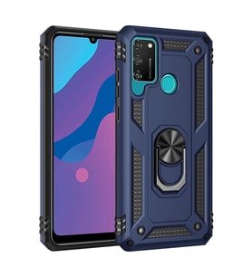 Newface Huawei Y6P Kılıf Sofya Yüzüklü Silikon Kapak - Lacivert