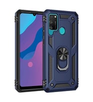 Newface Huawei Y6P Kılıf Sofya Yüzüklü Silikon Kapak - Lacivert