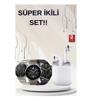 Mey İthalat® Akıllı Saat ve Kulaklık Seti Dokunmatik Ekran 5.0 Bluetooth Bağlantılı Sesli Görüşme