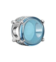 Nur Silver Mavi Murano Gümüş Charm NUR-BL02010