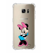 Samsung Galaxy S7 Edge  Köşe Korumalı Antişok Kapak Minnie Mouse Tasarımlı Şeffaf  Kılıf
