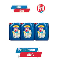 Pril Limon 4 Kg  3 Adet Sıvı Bulasık Deterjanı