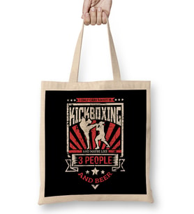 I Only Care About Kickboxing, 3 People, and Beer Bez Çanta Uzun Saplı