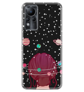 INFINIX Note 11 Pro Note 10 Hot 9 Play Kılıf Desemli Silikon Space Woman 1311