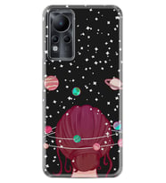 INFINIX Note 11 Pro Note 10 Hot 9 Play Kılıf Desemli Silikon Space Woman 1311