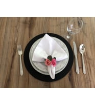 PEMBE KÜÇÜK GÜL PEÇETE HALKASI (6 ADET) (Krem)