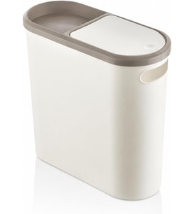 Çöp Kovası, 10 Lt Kapasiteli, Plastik, Tuvalet Kağıdı Tutuculu, Dar Alana Uyumlu, (KAHVE)