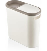 Çöp Kovası, 10 Lt Kapasiteli, Plastik, Tuvalet Kağıdı Tutuculu, Dar Alana Uyumlu, (KAHVE)