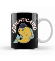 Sofishticated Punny Sophisticated Fish Pun Kupa Bardak Porselen