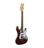 Guson SuperStrat HSS Elektro Gitar Quilted Kırmızı