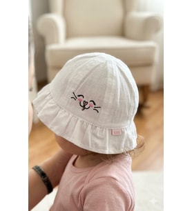 Kitti 0-18 Ay Kedi Baskılı Kız Bebek Fötr Şapka