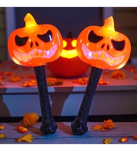 1 ADET 23 CM CADILAR BAYRAMI LED IŞIKLI ÇUBUK BAL KABAĞI IŞIKLI ÇUBUK HALLOWEN LED LİGHT DECOR STİCK