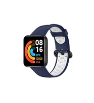 Watch 2 Spor Delikli Kordon - Lacivert-Beyaz