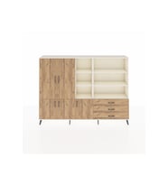 Arges Dolap 11 Raflı 3 Çekmeceli 5 Kapaklı 220x30x163 Aytaşı-Çam