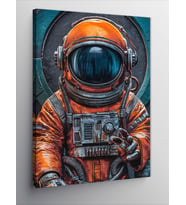 Kanvas Tablo Turuncu Astronot