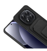 Redmi Note 15 Pro Kılıf Deri Dokulu ve Kartlıklı BiKart TPU Premium Kapak (Siyah)