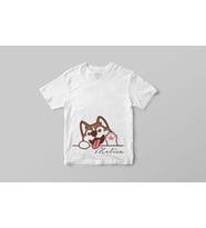 Sevimli Köpek Baskılı Tişört ( Çocuk - Büyük ) Kişiye Özel