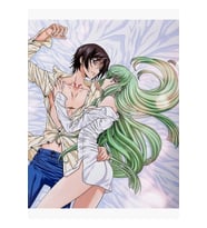 Lelouch Lamperouge Ve Cc Code Geass Anime Fanart Manga Çifti Tablo Ahşap Poster Dekoratif