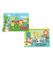 13406 KS Fisher-Price Baby Puzzle - Railway & Bedtime / 12+24 Parça Puzzle / +4 yaş