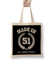 1951 Made In 51 All Genuine Parts Bez Çanta Uzun Saplı