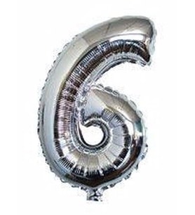 Dev Folyo Balon 80cm Rakam, Parti Süsleme Malzemesi, Doğumgünü Sü No 6