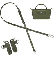 Deri Çanta Askısı Yedek Çapraz Gövde Ayarlanabilir Omuz Askıları LONGCHAMP Le Pliage Mini Keseye Uygun (KARANLIK YEŞİL)