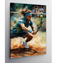 Kanvas Tablo Tenis Oynayan Adam