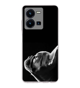 PrintiFy Vivo Y35 ile Uyumlu Köpek 1 Kamera Korumalı Şeffaf Kılıf