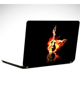 Ateşli Gitar Laptop Sticker 17 inch (39X27CM)